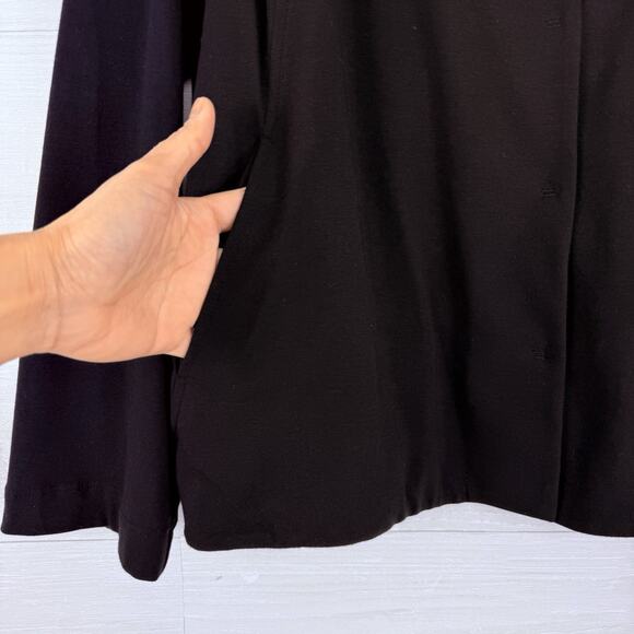 Eileen Fisher High Collar Jacket Size 2X Black Organic Cotton Classic Mature NWT - Picture 7 of 16